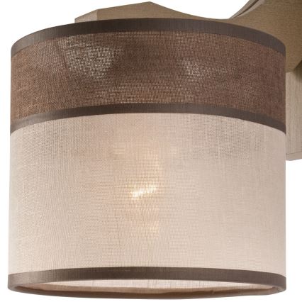 Luminária de parede ANDREA 1xE27/60W/230V faia