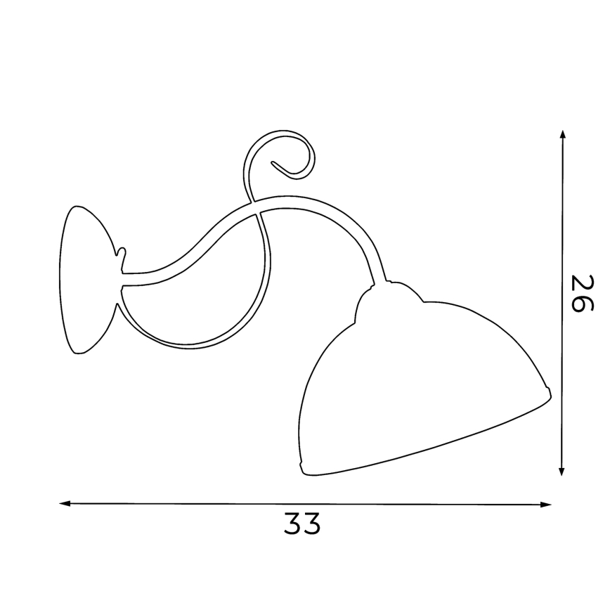 Luminária de parede ANTICA 1xE27/60W/230V