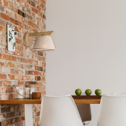 Luminária de parede ANTONIO 1xE14/40W/230V carvalho