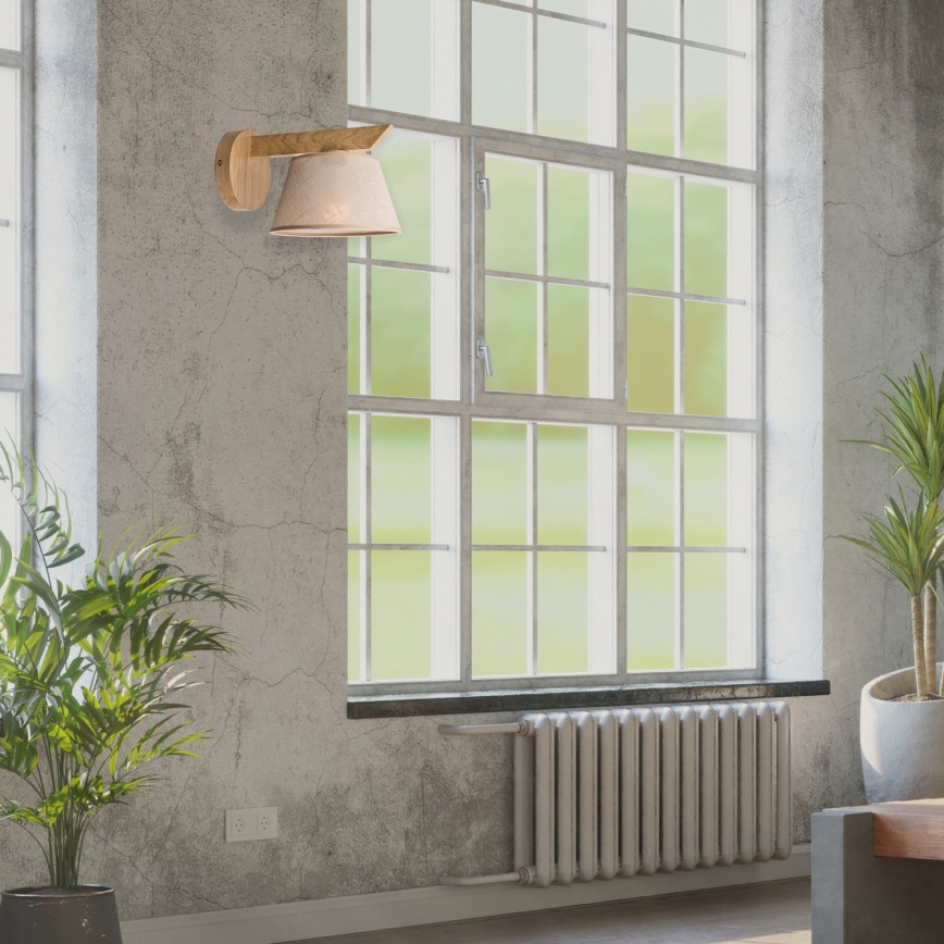 Luminária de parede ANTONIO 1xE14/40W/230V carvalho