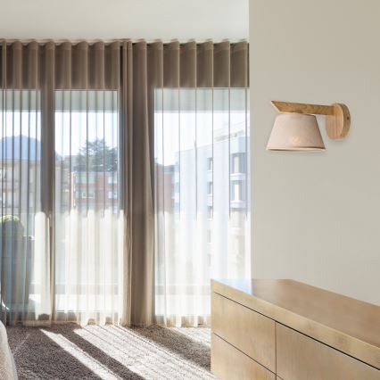 Luminária de parede ANTONIO 1xE14/40W/230V carvalho