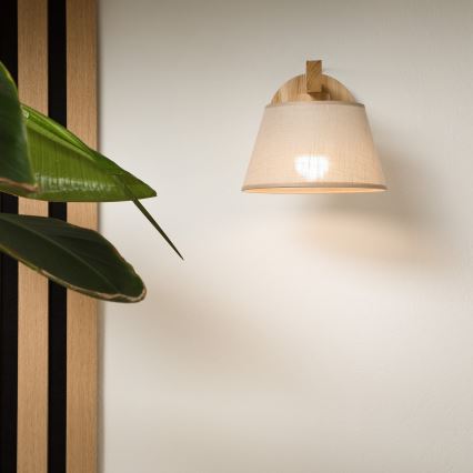 Luminária de parede ANTONIO 1xE14/40W/230V carvalho