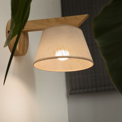 Luminária de parede ANTONIO 1xE14/40W/230V carvalho
