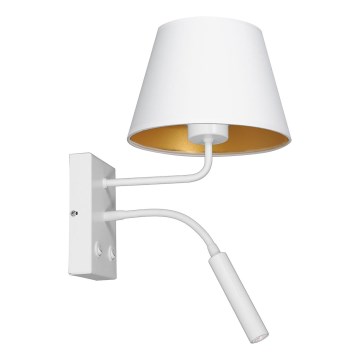 Luminária de parede ARDEN 1xE27/60W+1xG9/8W/230V branca/dourada