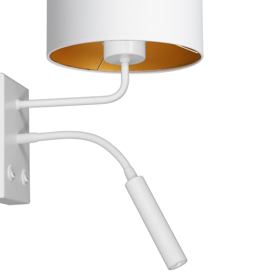 Luminária de parede ARDEN 1xE27/60W+1xG9/8W/230V branca/dourada