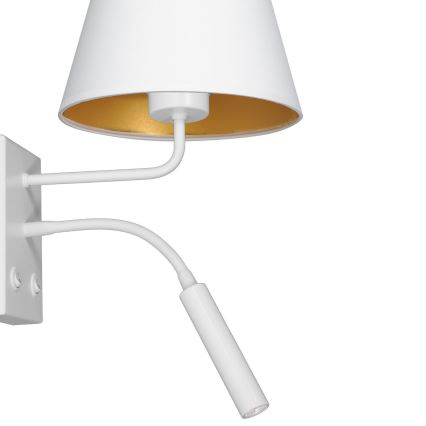 Luminária de parede ARDEN 1xE27/60W+1xG9/8W/230V branca/dourada