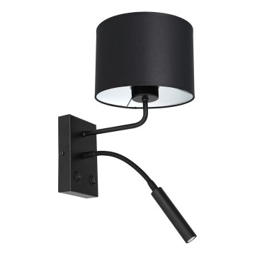 Luminária de parede ARDEN 1xE27/60W+1xG9/8W/230V preta/branca