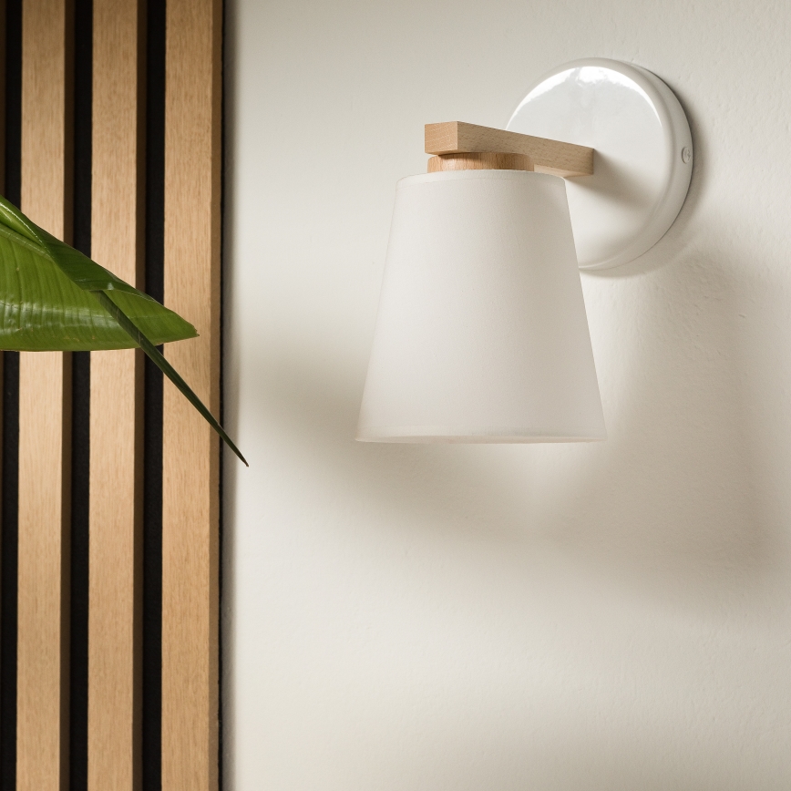 Luminária de parede ELLIE 1xE27/60W/230V faia