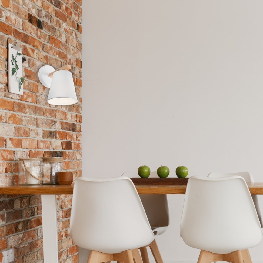 Luminária de parede ELLIE 1xE27/60W/230V faia