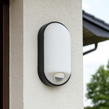 Luminária de parede exterior LED dimerizável com sensor de movimento LED/12/15/18W/230V 3000K/4000K/6500K IP65 preto/branco