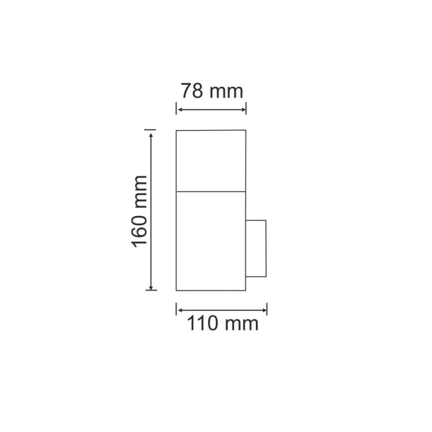 Luminária de parede exterior NEW YORK 1xE27/12W/230V IP44 antracite
