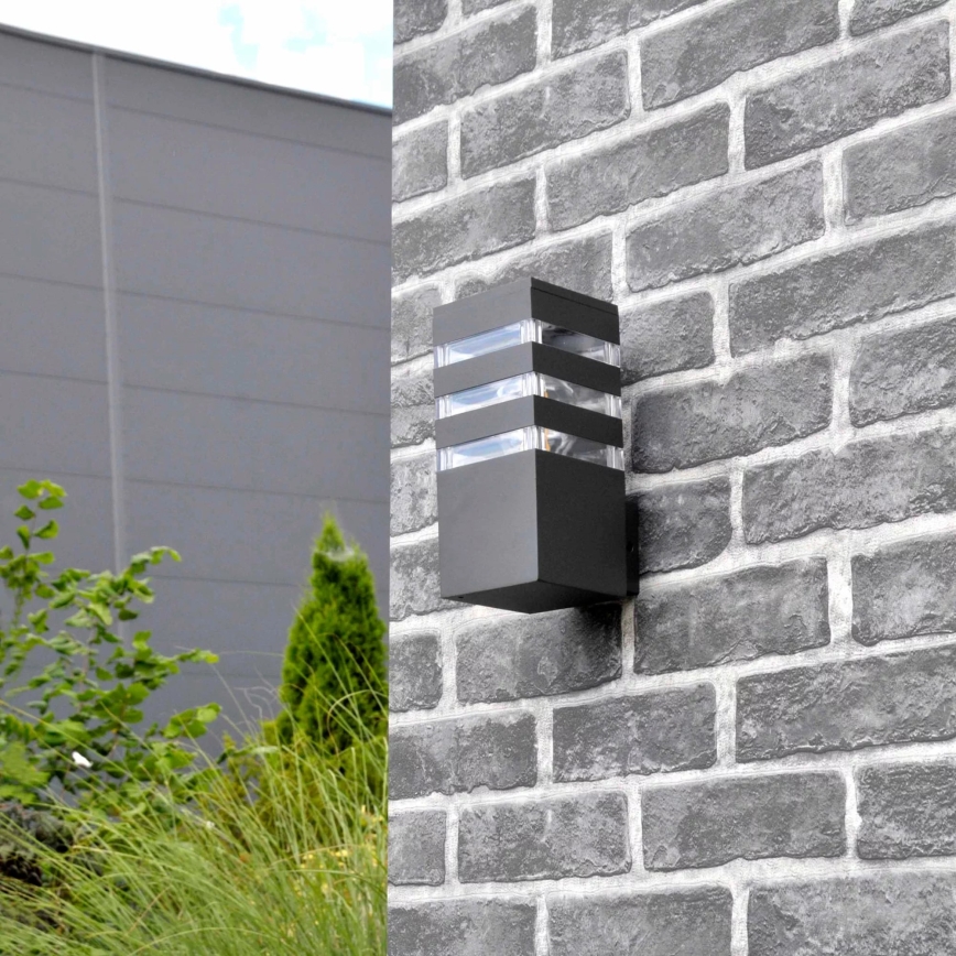 Luminária de parede exterior TEKSAS 1xE27/12W/230V IP44 antracite