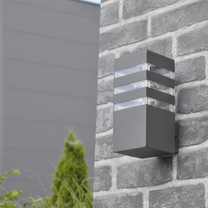 Luminária de parede exterior TEKSAS 1xE27/12W/230V IP44 antracite