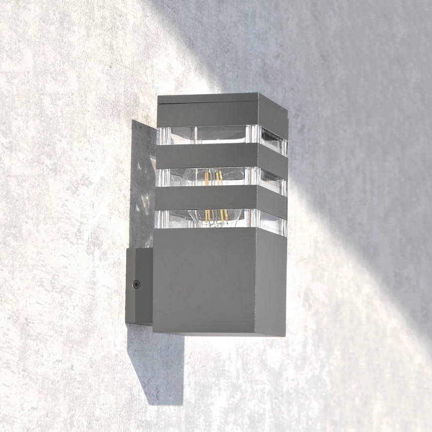 Luminária de parede exterior TEKSAS 1xE27/12W/230V IP44 antracite