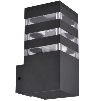 Luminária de parede exterior TEKSAS 1xE27/12W/230V IP44 antracite
