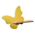 Luminária de parede infantil LED com prateleira BUTTERFLY LED/5W/230V amarelo/madeira,