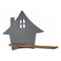 Luminária de parede infantil LED com prateleira HOUSE LED/4W/230V cinza/madeira,