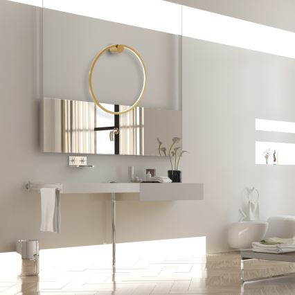 Luminária de parede LED SATURNO LED/25W/230V diâmetro 50 cm IP44 dourada