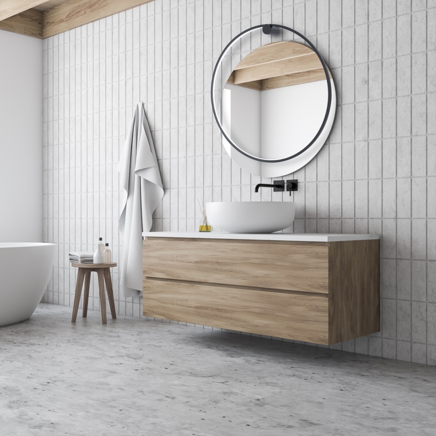 Luminária de parede LED SATURNO LED/46W/230V diâmetro 80 cm IP44 antracite