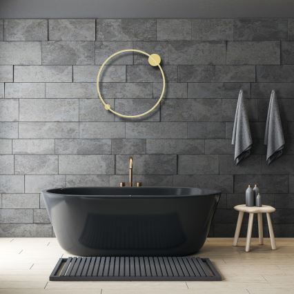 Luminária de parede LED SATURNO LED/46W/230V diâmetro 80 cm IP44 dourada