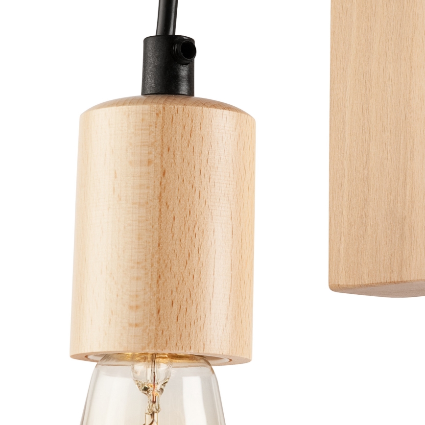 Luminária de parede LEON 1xE27/60W/230V faia