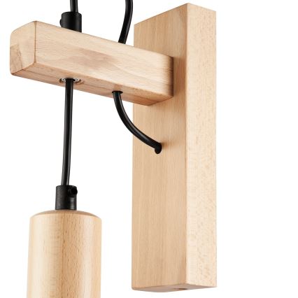 Luminária de parede LEON 1xE27/60W/230V faia