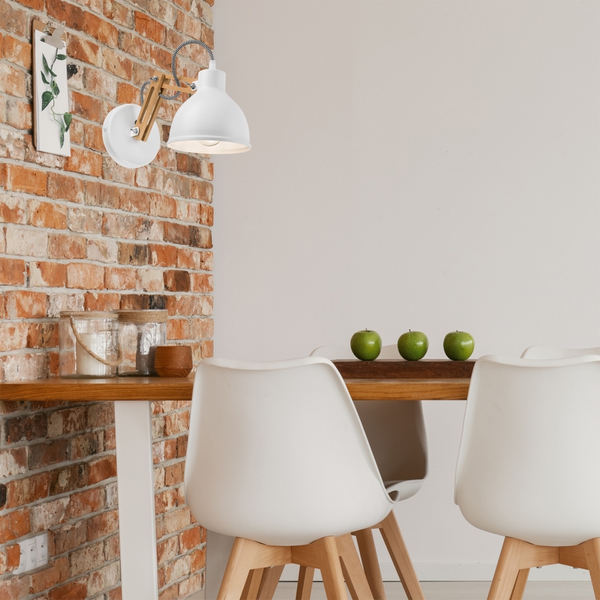 Luminária de parede MARCELLO 1xE27/60W/230V faia