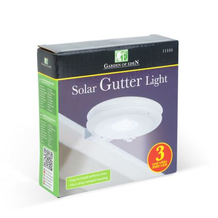 Luminária de parede solar LED/1,2V 1000 mAh IP44 branca