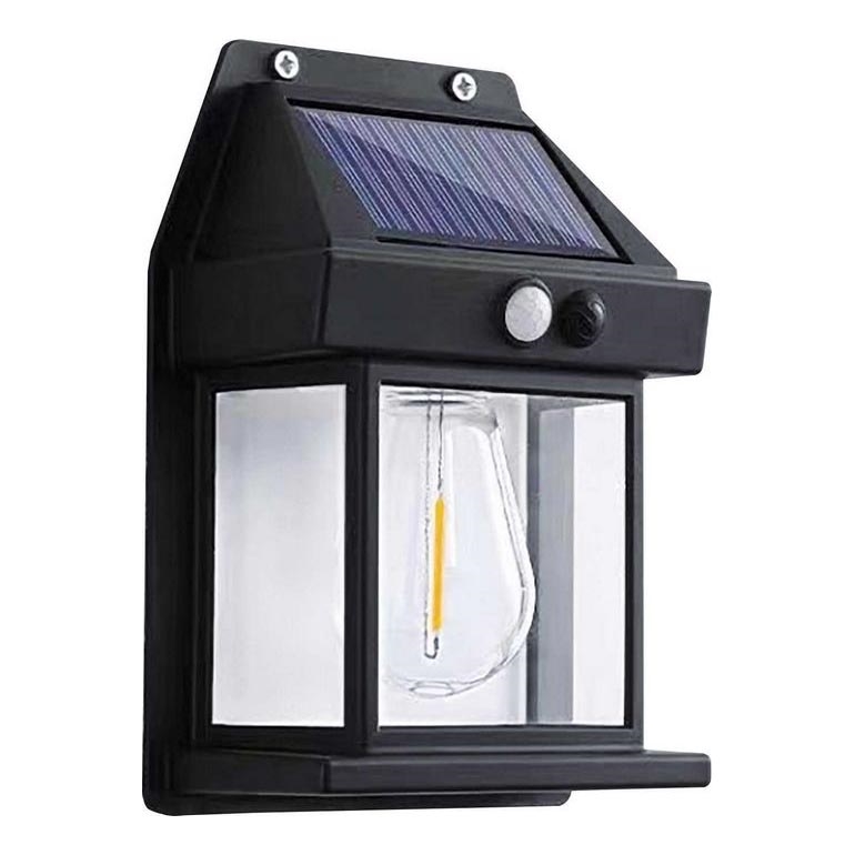 Luminária de parede solar LED com sensor LANTER LED/1W/3,7V 1200 mAh IP44 preta