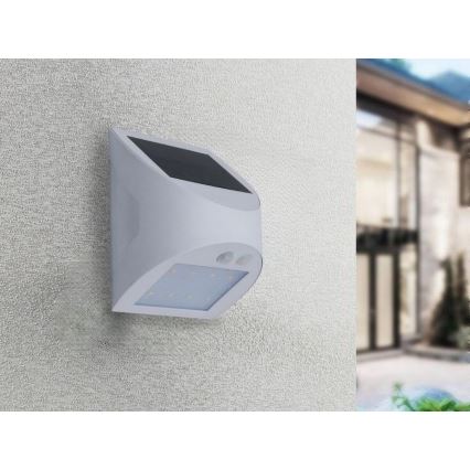 Luminária de parede solar com sensor LED/3W/3,7V 3000/4000K 1200 mAh IP54 branca