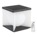 Luminária de parede solar LED dimmerizável LED/3W/3,7V IP65 3000K 2600 mAh + controlo remoto
