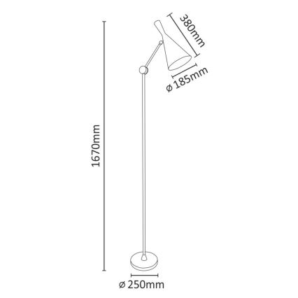 Luminária de piso MODERN 1xE27/20W/230V branco