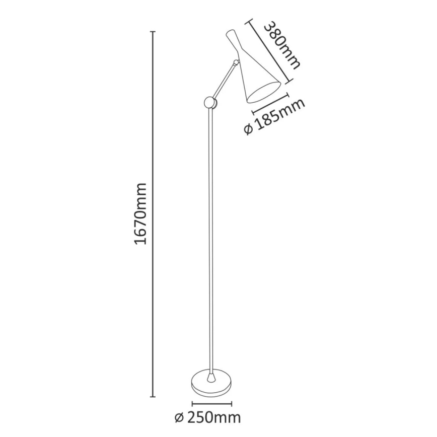 Luminária de piso MODERN 1xE27/20W/230V preto antigo