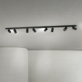Luminária de spots SEAN 8xGU10/13W/230V preta