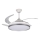 Luminária de tecto LED dimável com ventoinha PLAVE LED/36W/230V 3000-6500K prateado/branco + comando remoto
