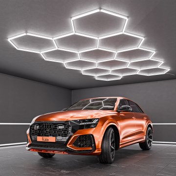 Luminária de tecto LED HEXAGON LED/570W/85-265V 6500K 522x298 cm CRI 90 IP44 branca