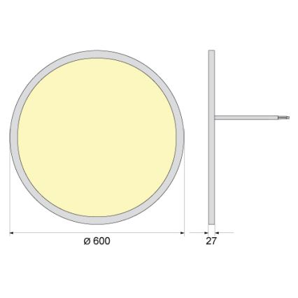 Luminária de tecto LED SIMEN 50W 230V 4000K IP40 Ø 60 cm branca UGR19