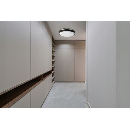 Luminária de teto 2xE27/40W/230V Ø 29,5 cm preta