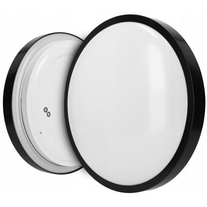 Luminária de teto 2xE27/40W/230V Ø 29,5 cm preta