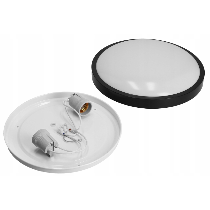 Luminária de teto 2xE27/40W/230V Ø 29,5 cm preta