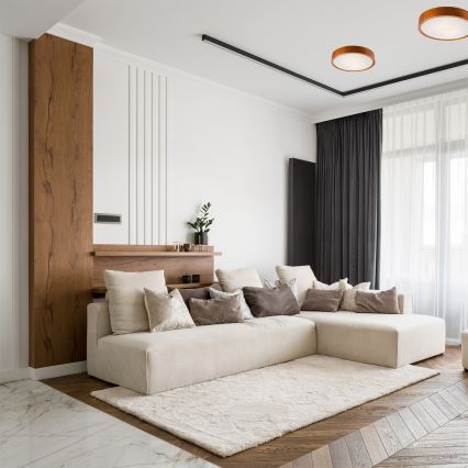 Luminária de teto 2xE27/60W/230V pinho