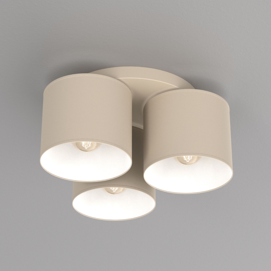 Luminária de teto ARDEN 3xE27/15W/230V Ø 30 cm bege
