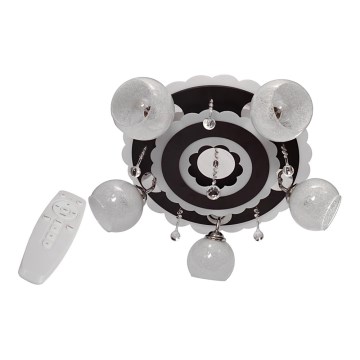 Luminária de teto ARONA 5xE27/15W/230V+LED preta