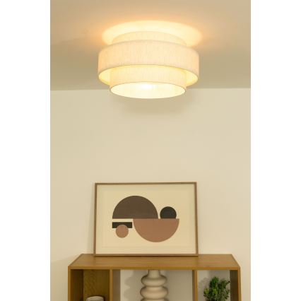 Luminária de teto BOHO 1xE27/60W/230V Ø 40 cm branca