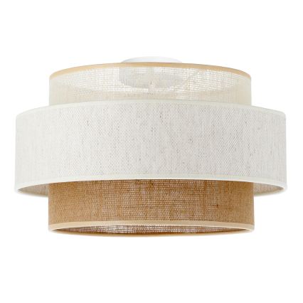 Luminária de Teto BOHO 1xE27/60W/230V Ø 40 cm branca/juta