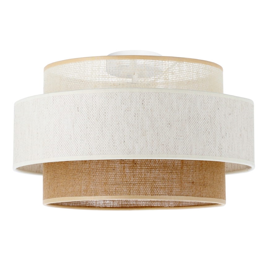 Luminária de Teto BOHO 1xE27/60W/230V Ø 40 cm branca/juta