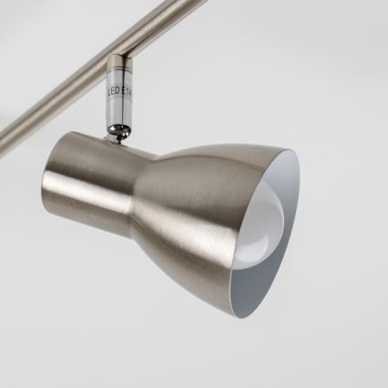 Luminária de teto com 6 spots LED E14/5W/230V, cromo fosco