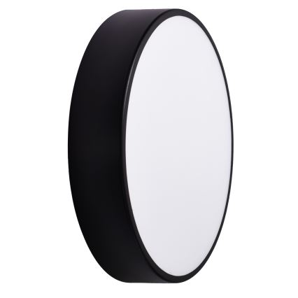 Candeeiro de tecto com sensor de movimento e sensor crepuscular CLEO 3xE27/24W/230V, diâmetro 40 cm, preto