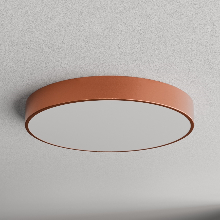 Luminária de teto com sensor de movimento e de crepúsculo CLEO 5xE27/24W/230V Ø 60 cm, acabamento em cobre