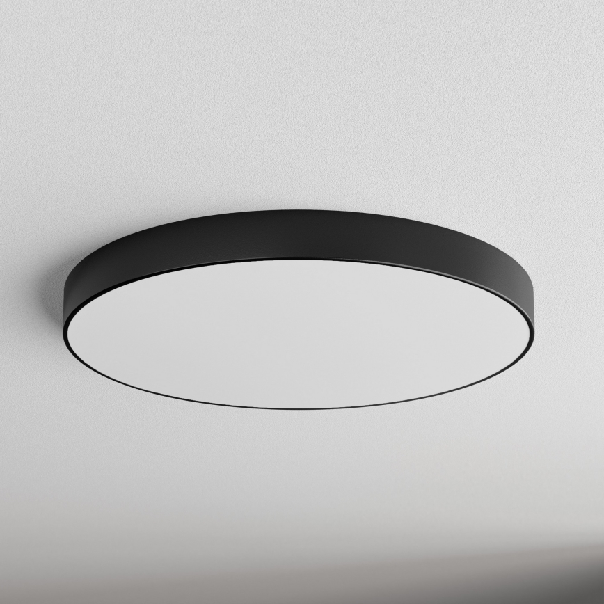 Candeeiro de tecto CLEO com sensor de presença e crepuscular, 6xE27/24W/230V, diâmetro 80 cm, preto